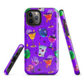 Vibrant Monster Party iPhone® Tough Case featuring spooky drinks and designs, perfect for style and protection.