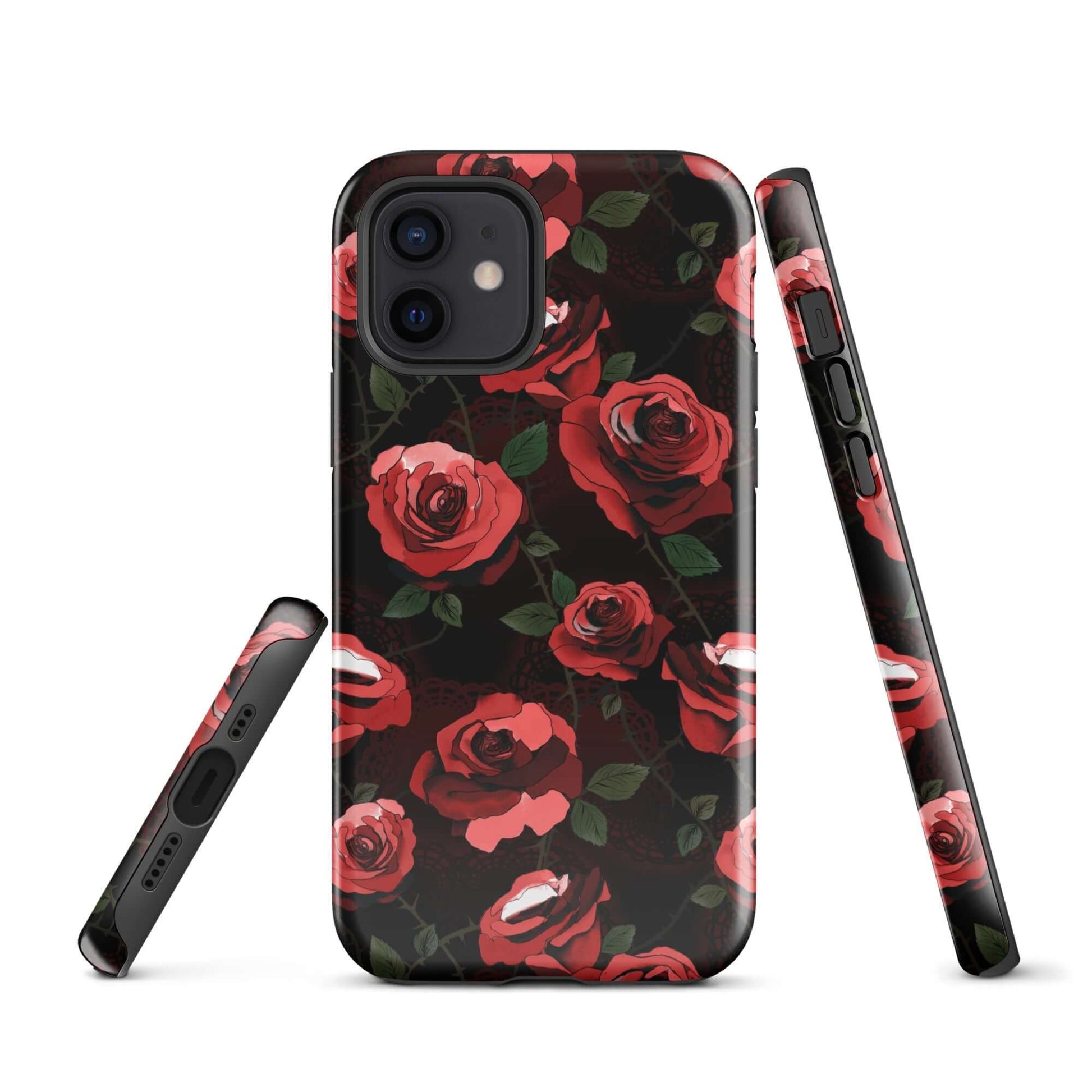 Stylishly protect your phone with the Enchanted Rose iPhone® Tough Case, featuring a vibrant rose design.