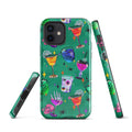 Vibrant Monster Party iPhone® Tough Case featuring playful designs, perfect for stylish phone protection all year round.