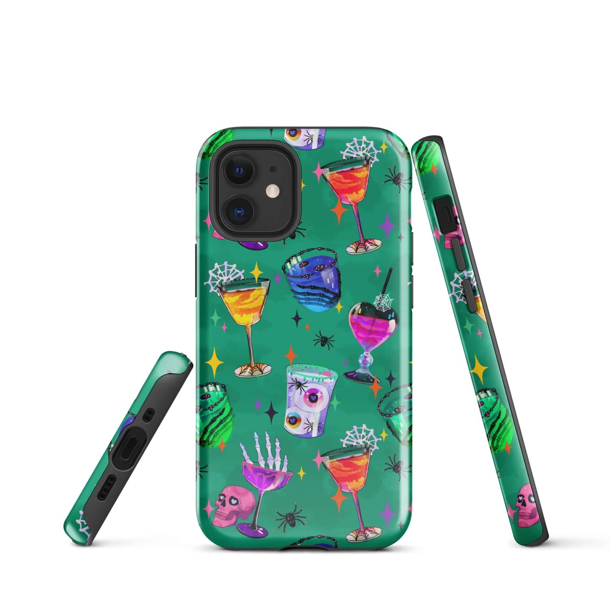 Vibrant Monster Party iPhone® Tough Case with stylish designs for durable phone protection and maximum impact absorption.