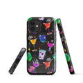 Stylish Monster Party iPhone® Tough Case, featuring vibrant designs and durable dual-layer protection for your phone.