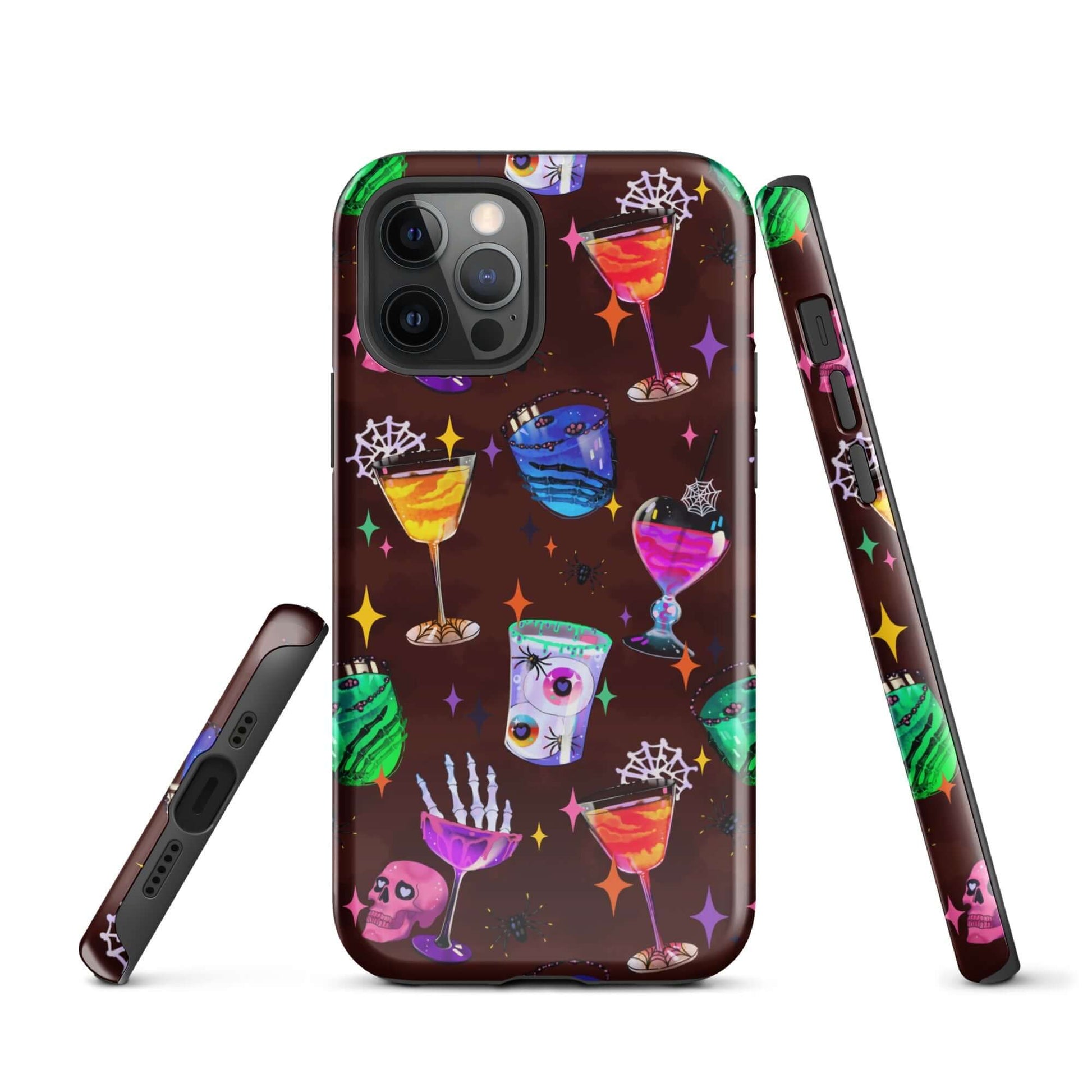 Colorful Monster Party iPhone® Tough Case featuring fun drink designs, blending style and protection for your device.
