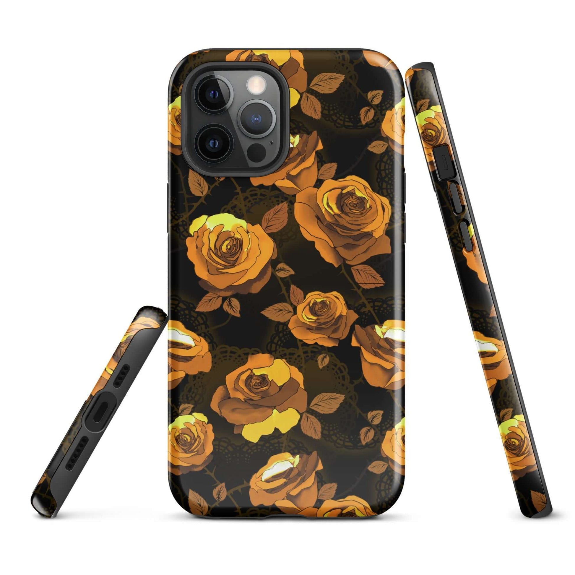 Stylish Enchanted Rose iPhone® Tough Case, featuring durable layers for ultimate protection and trendy design.