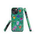 Colorful Monster Party iPhone® Tough Case featuring fun designs, ensuring stylish protection for your phone year-round.