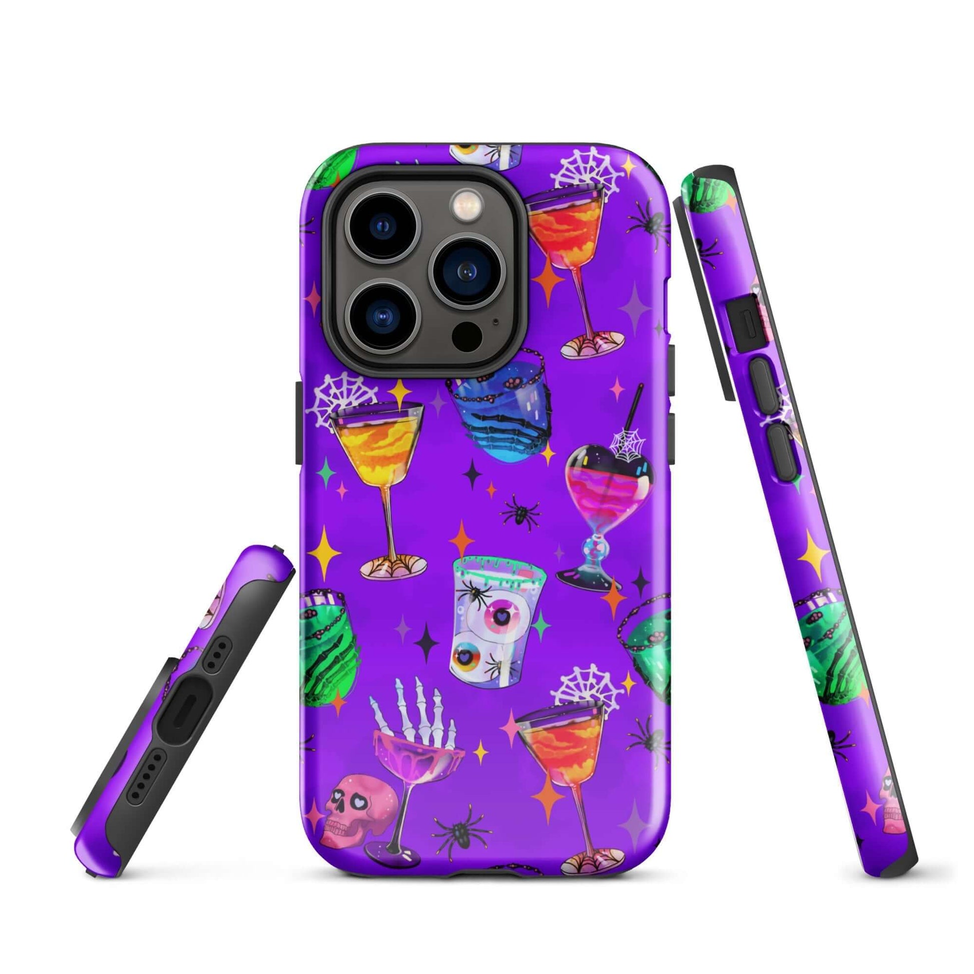Colorful Monster Party iPhone® Tough Case with durable dual-layer design for stylish phone protection all year round.