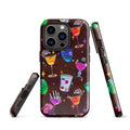 Colorful Monster Party iPhone® Tough Case featuring durable design with playful drink and skull graphics for stylish protection.