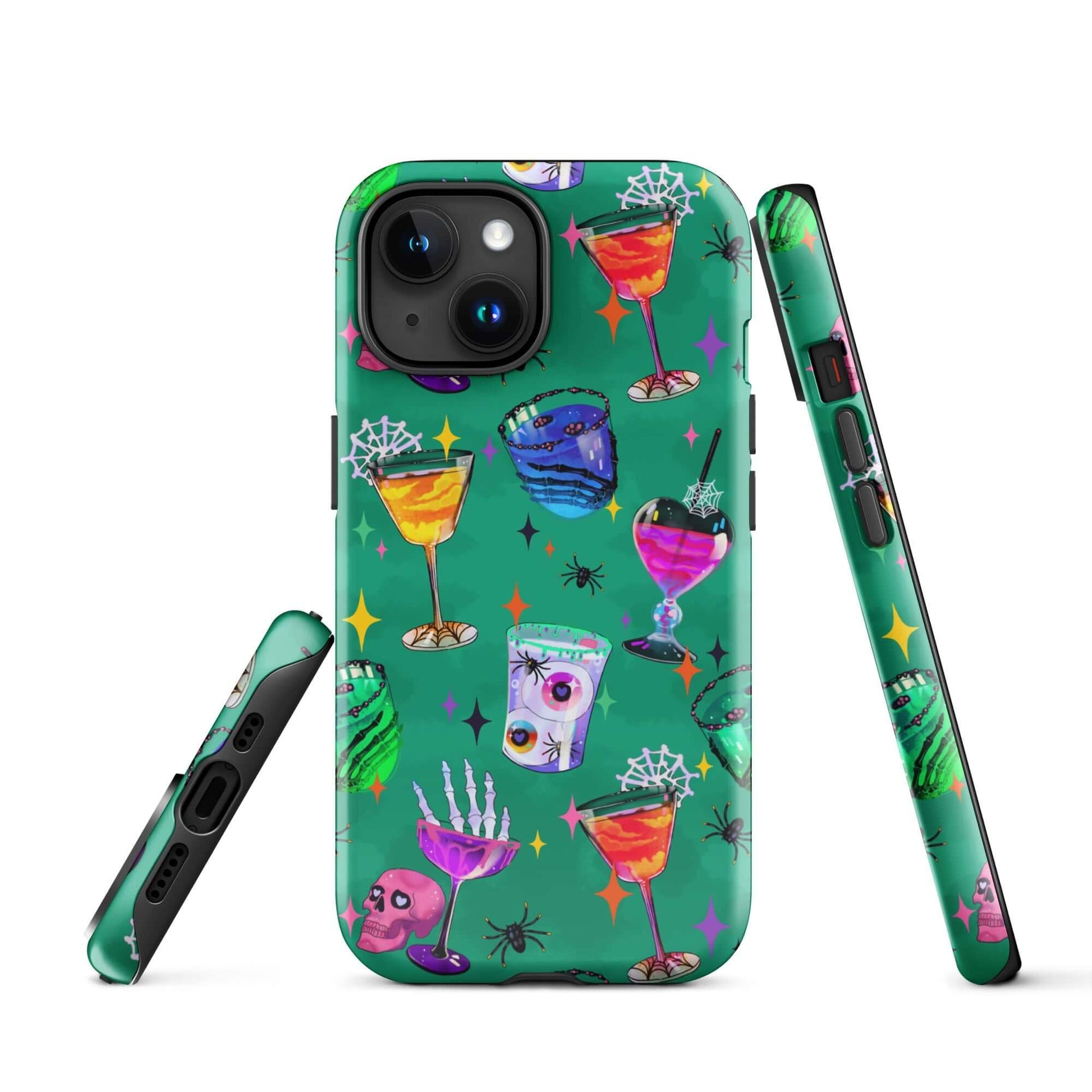 Colorful Monster Party iPhone® Tough Case featuring vibrant designs, offering stylish protection for your phone.
