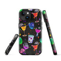 Monster Party iPhone® Tough Case features colorful designs with impact-resistant protection for stylish phone safety.