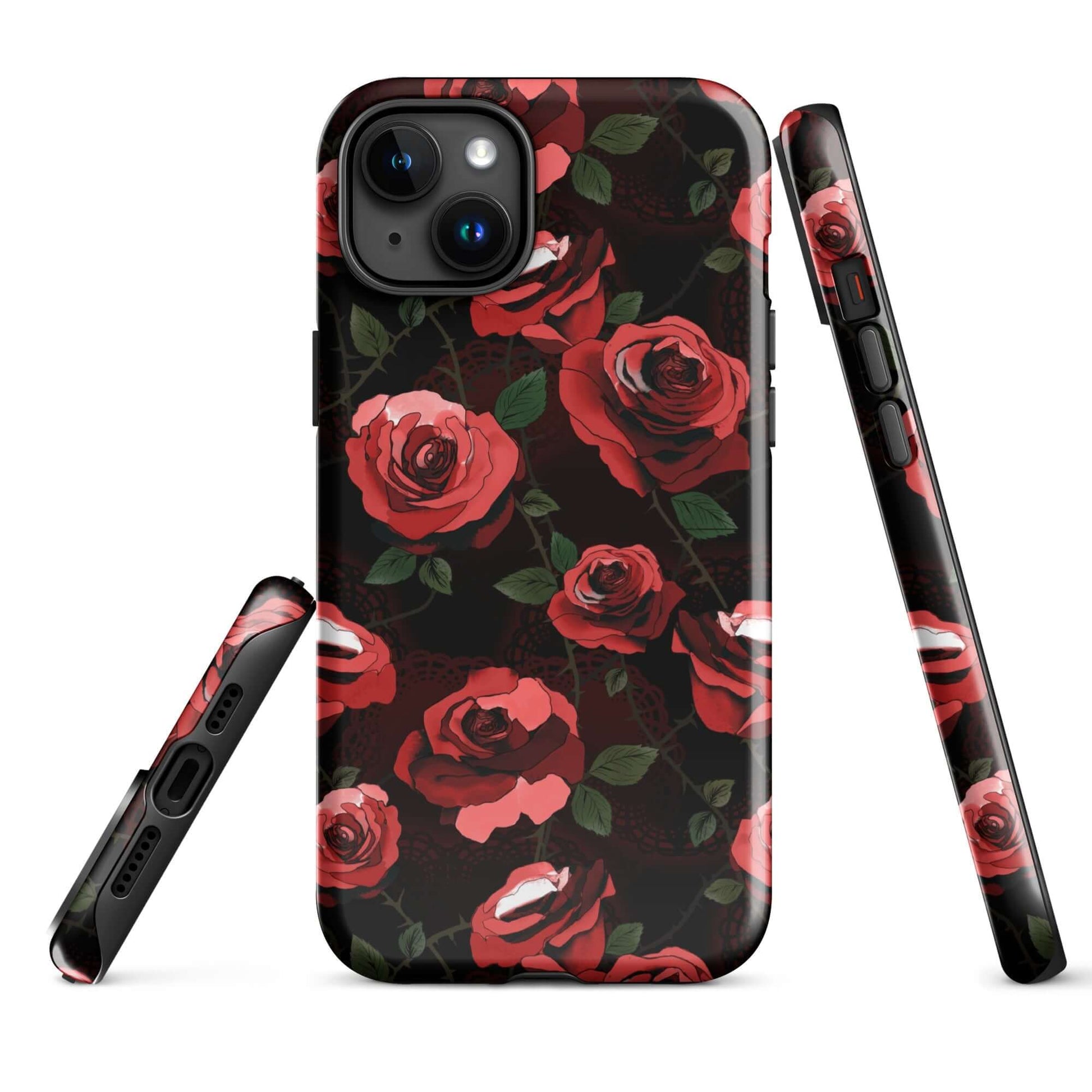 Stylishly protect your phone with the Enchanted Rose iPhone® Tough Case, featuring a vibrant rose design.