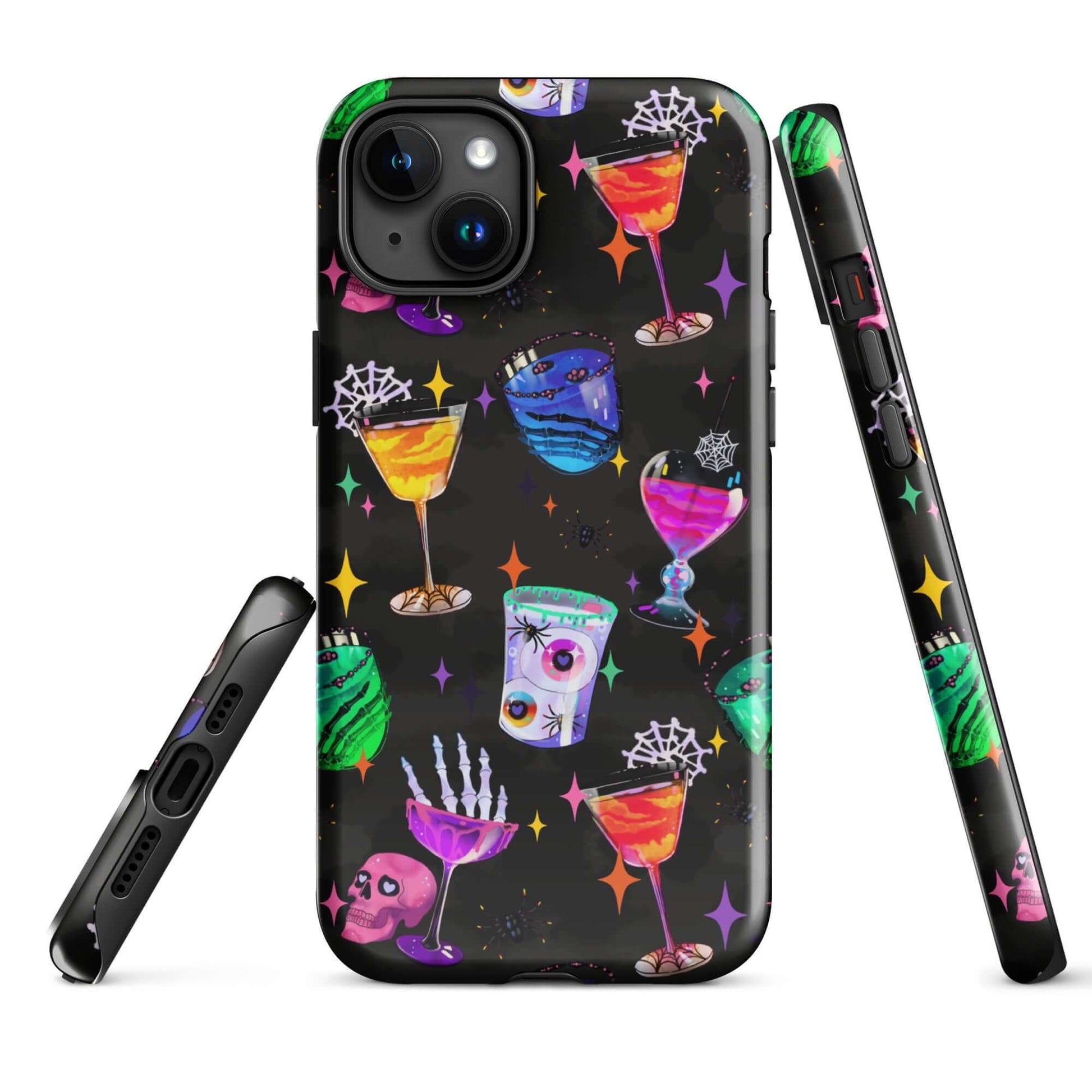 Colorful Monster Party iPhone® Tough Case features a spooky design, combining style and protection for your phone.