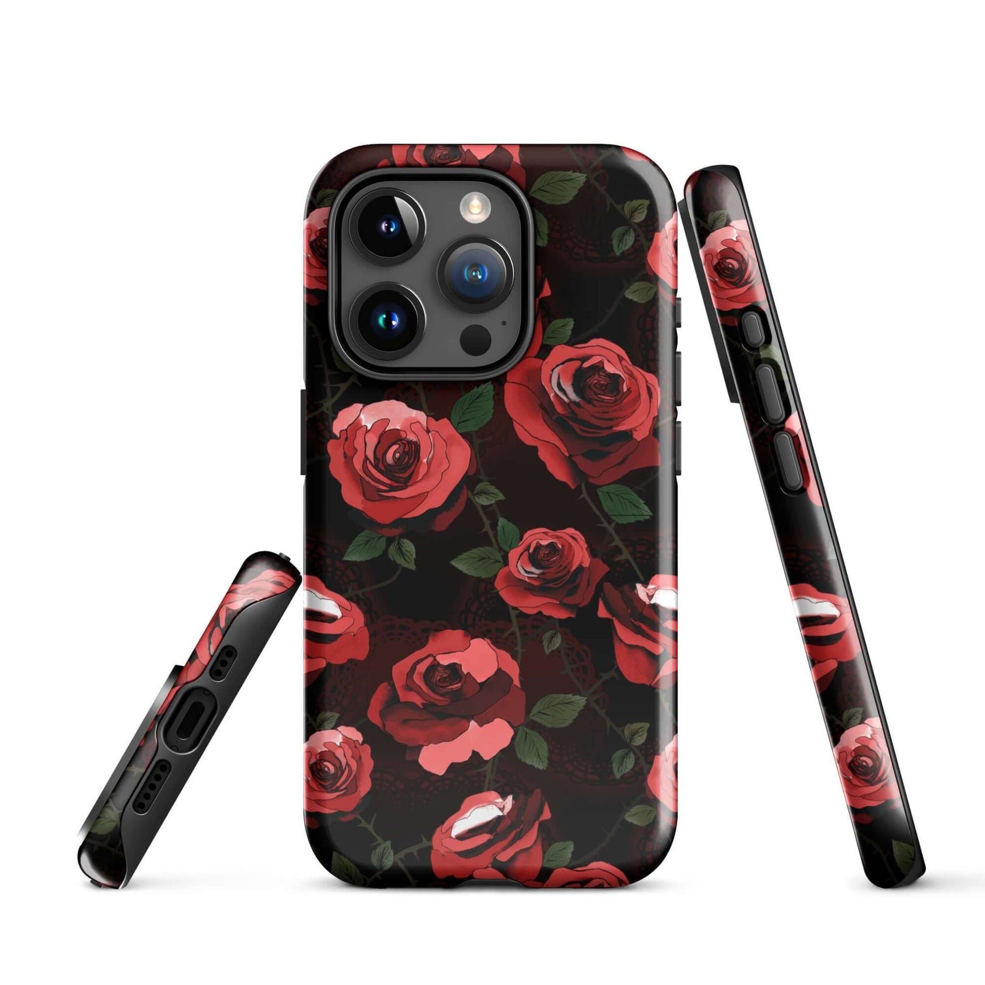 Stylish Enchanted Rose iPhone® Tough Case with dual-layered protection for maximum safety and fashion.