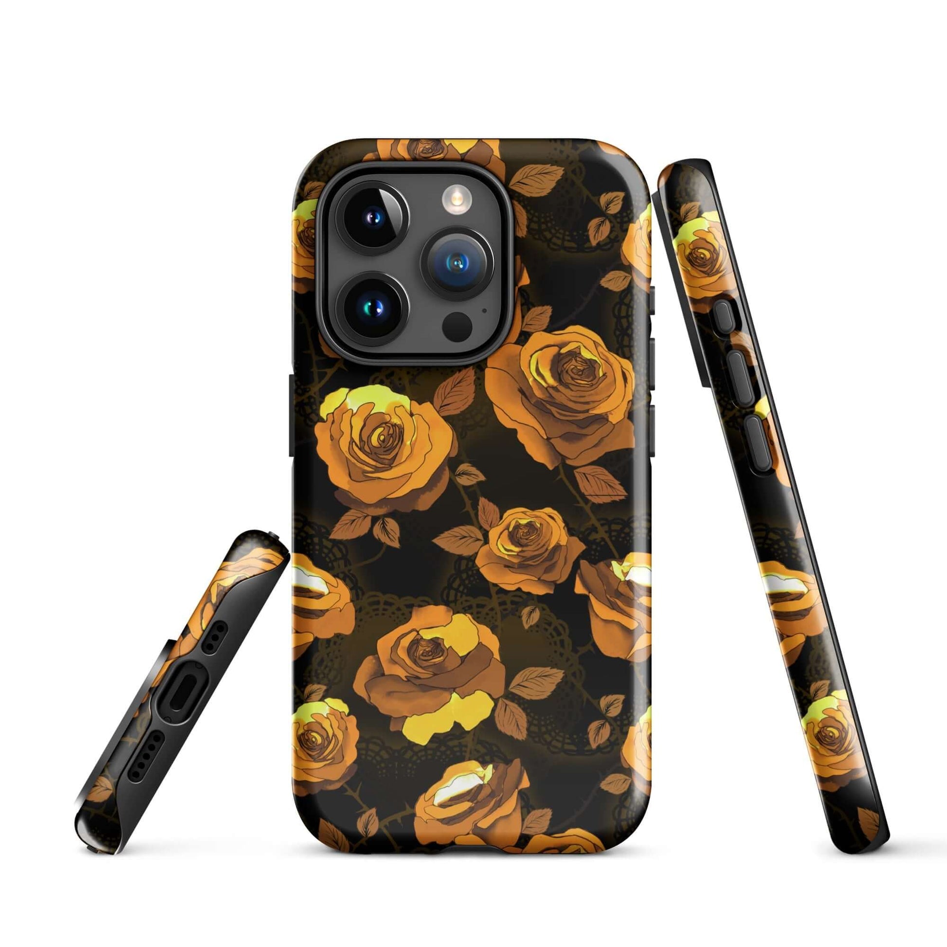 Stylishly protect your phone with the Enchanted Rose iPhone® Tough Case, featuring a floral design and dual-layered durability.