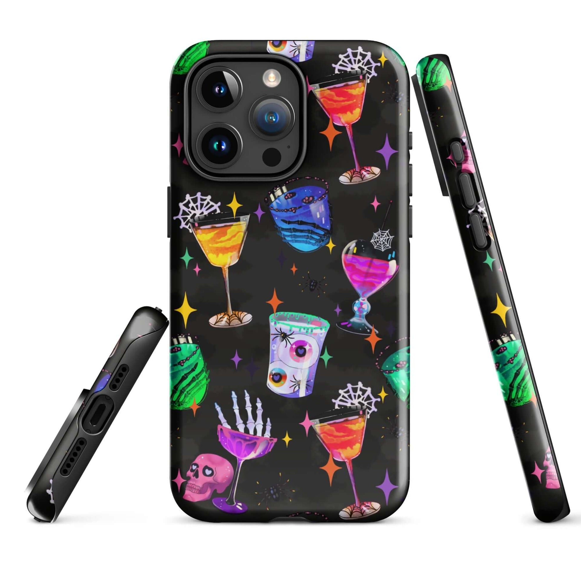 Colorful Monster Party iPhone® Tough Case features spooky designs and dual-layer protection for stylish phone safety.