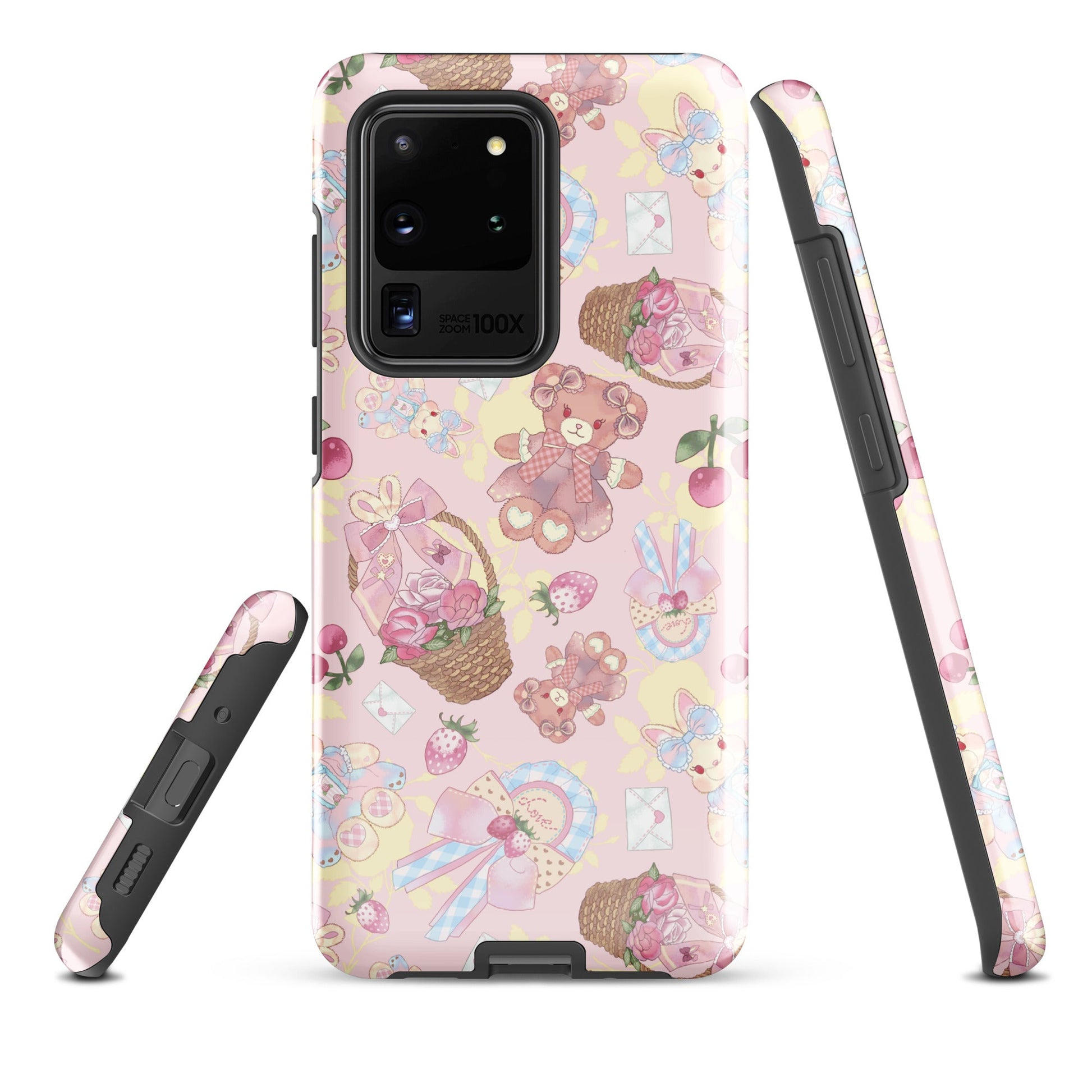 Stylish Sweet Teddy Samsung® Tough Case features adorable designs, ensuring your phone stays protected and fashionable.