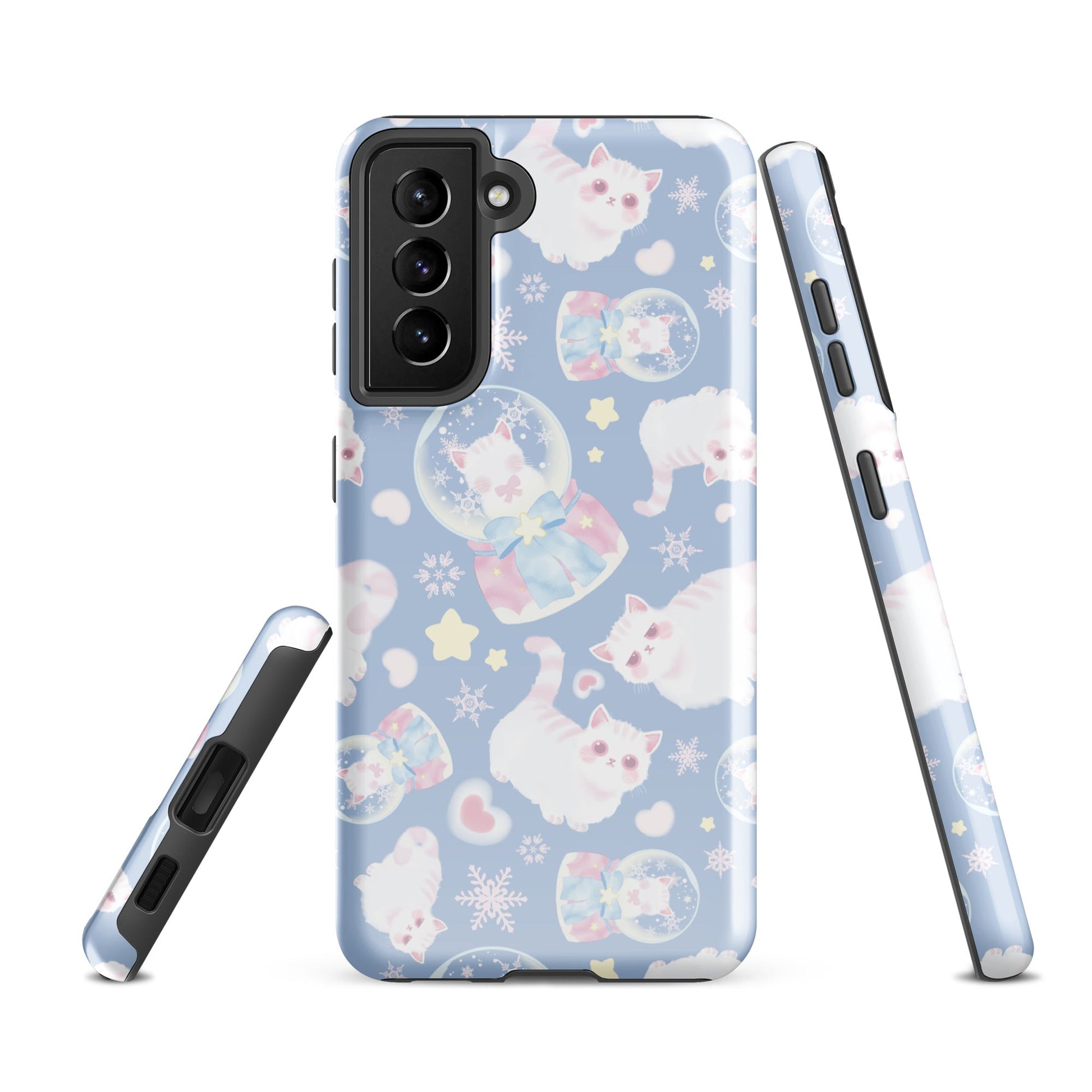 Introducing the Snow Kitten Samsung® Tough Case, a stylish and durable protection for your phone featuring adorable kitten designs.