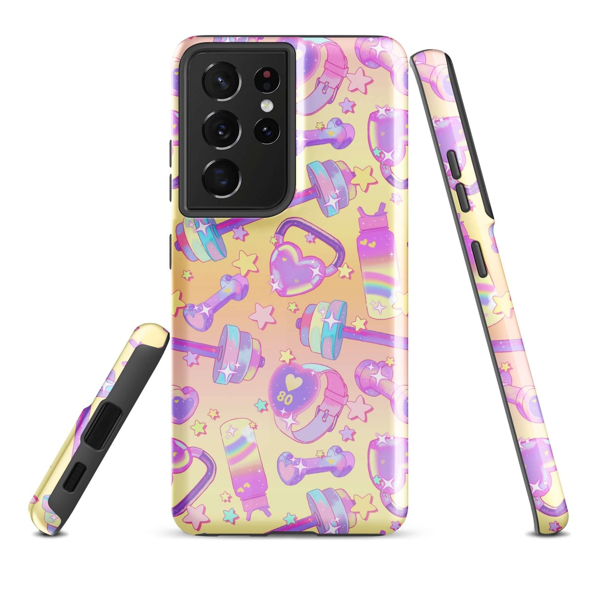 Stylish and durable, the Glitter Gains Samsung® Tough Case features vibrant designs and impact-resistant materials.
