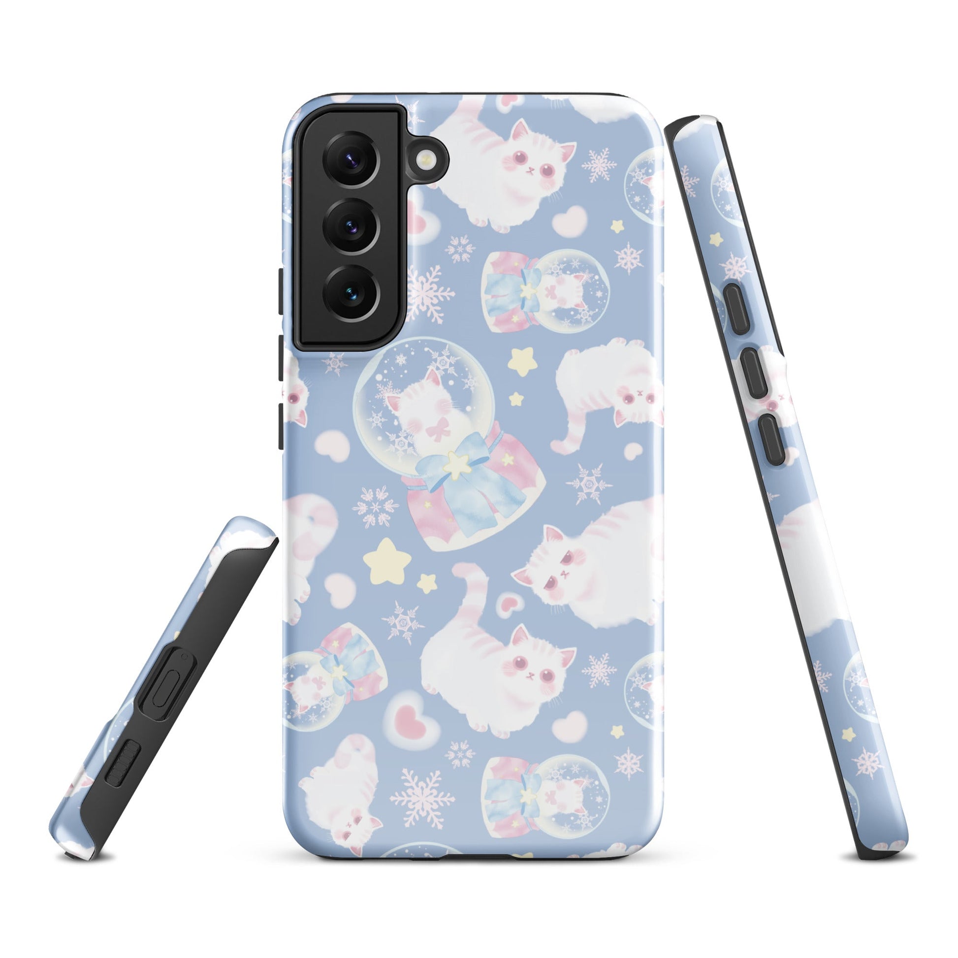 Snow Kitten Samsung® Tough Case features adorable kittens, combining artful design with durable, impact-resistant materials.