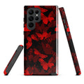 Stylish Butterfly Samsung® Tough Case features vibrant red butterflies, offering durability and protection for your phone.