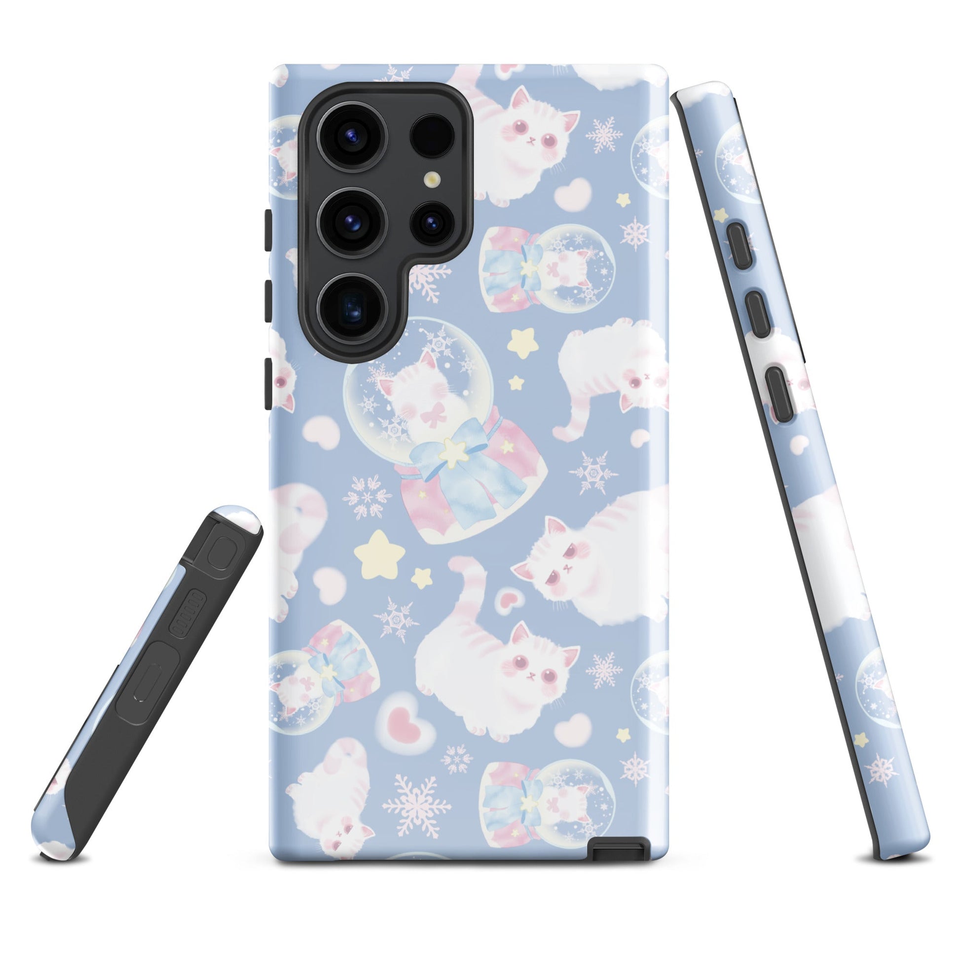 Stylish Snow Kitten Samsung® Tough Case featuring adorable kitten designs, offering impact protection for your phone.