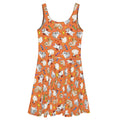 Trick or Treaters Skater Dress features playful Halloween designs, perfect for festive fun any time of year.
