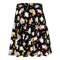 Trick or Treaters Skater Skirt features playful pets and candy, perfect for Halloween festivities and fun styles.