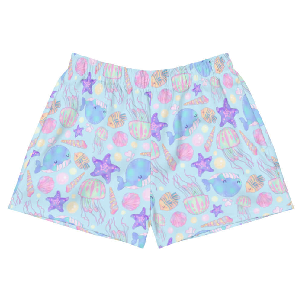 Discover comfort and style with Under the Sea Athletic Short Shorts, perfect for running or swimming adventures.