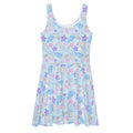 Adorable Under the Sea Skater Dress with vibrant sea creature prints, perfect for beach outings or casual strolls.