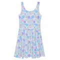 Stylish Under the Sea Skater Dress featuring playful sea creatures, perfect for beach outings or casual wear.