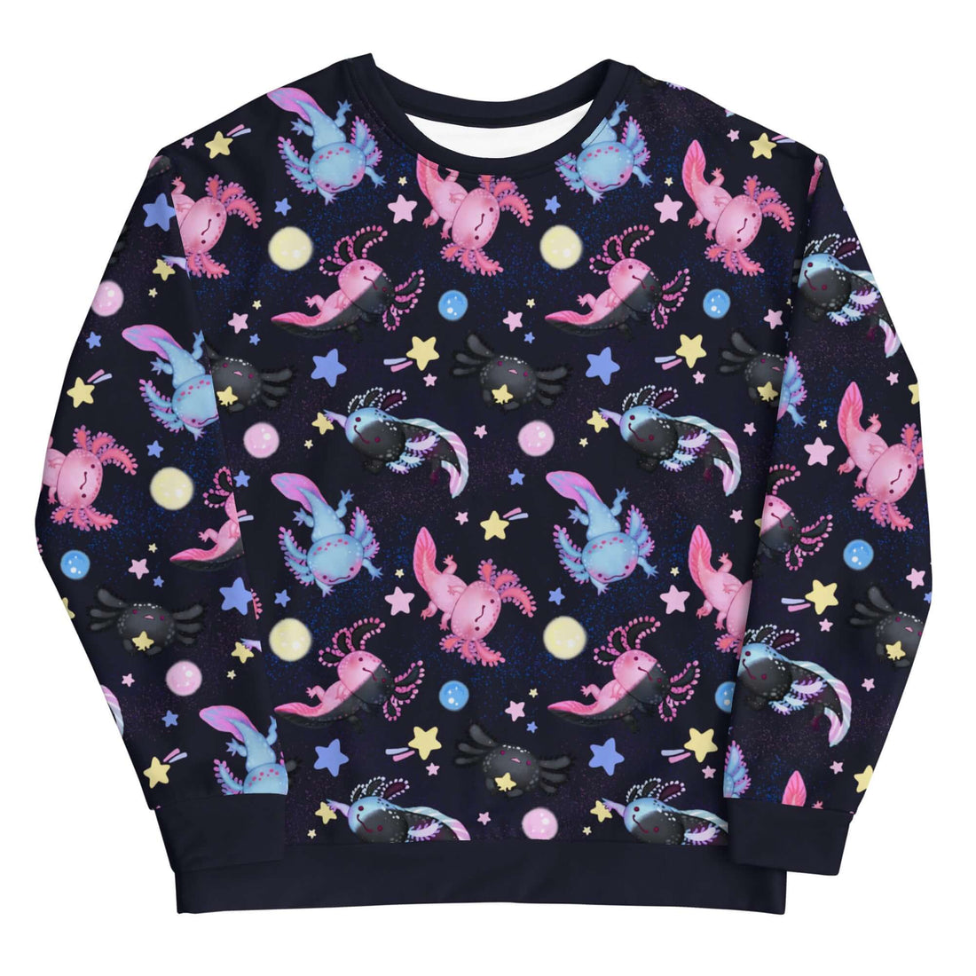 Vibrant Axolotl Sweatshirt featuring playful designs, perfect for adding pizzazz to any outfit. Stand out in style!