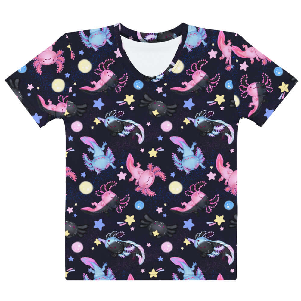 Vibrant Axolotl T-shirt features colorful designs, perfect for adding pizzazz to any outfit. Comfortable and stylish!