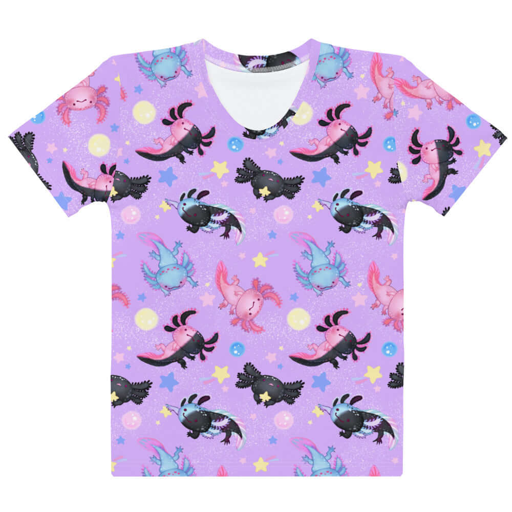 Vibrant Axolotl T-shirt featuring playful designs, perfect for adding pizzazz to any outfit.