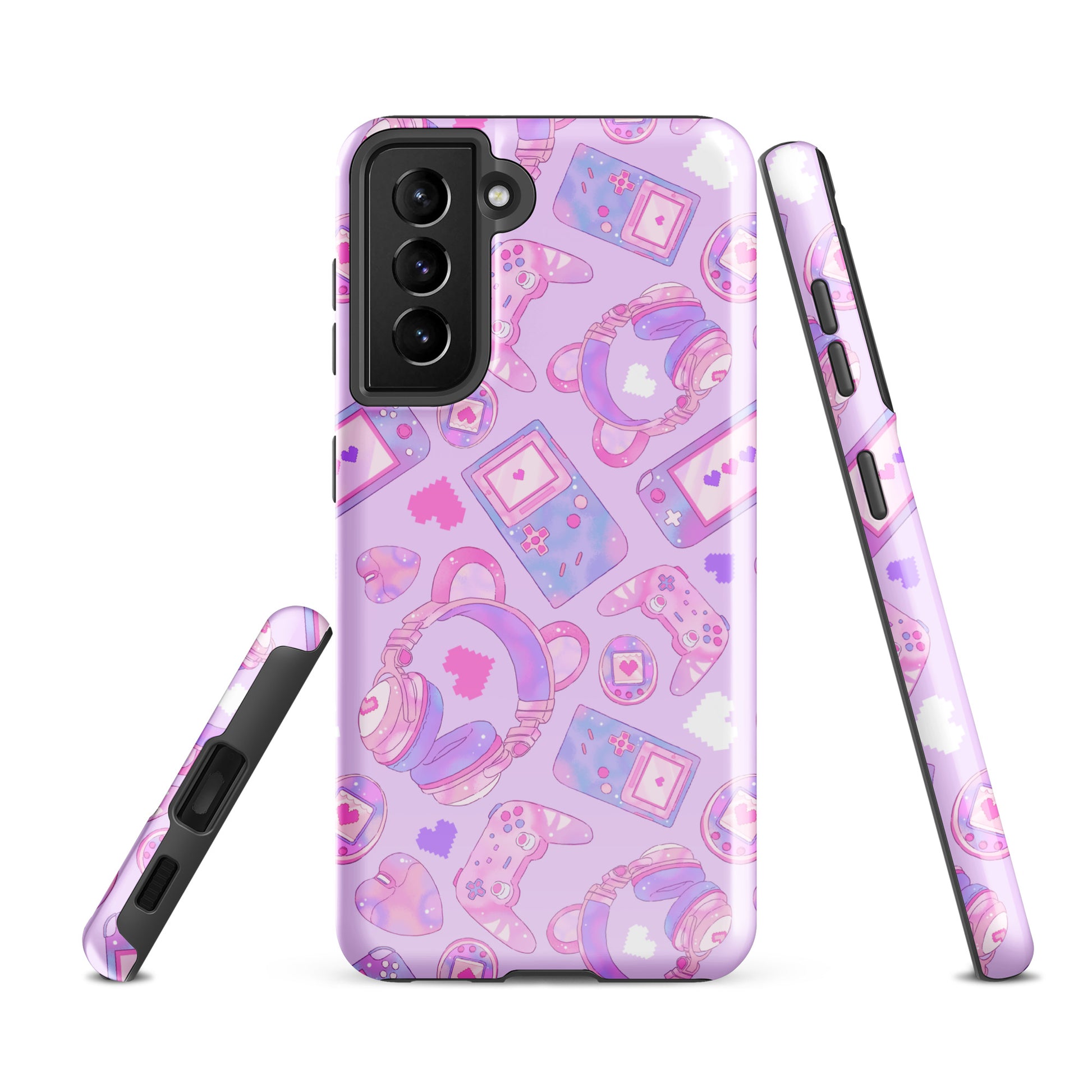 Stylish Gamer Girl Samsung® Tough Case features a vibrant design, offering impact resistance and sleek protection.