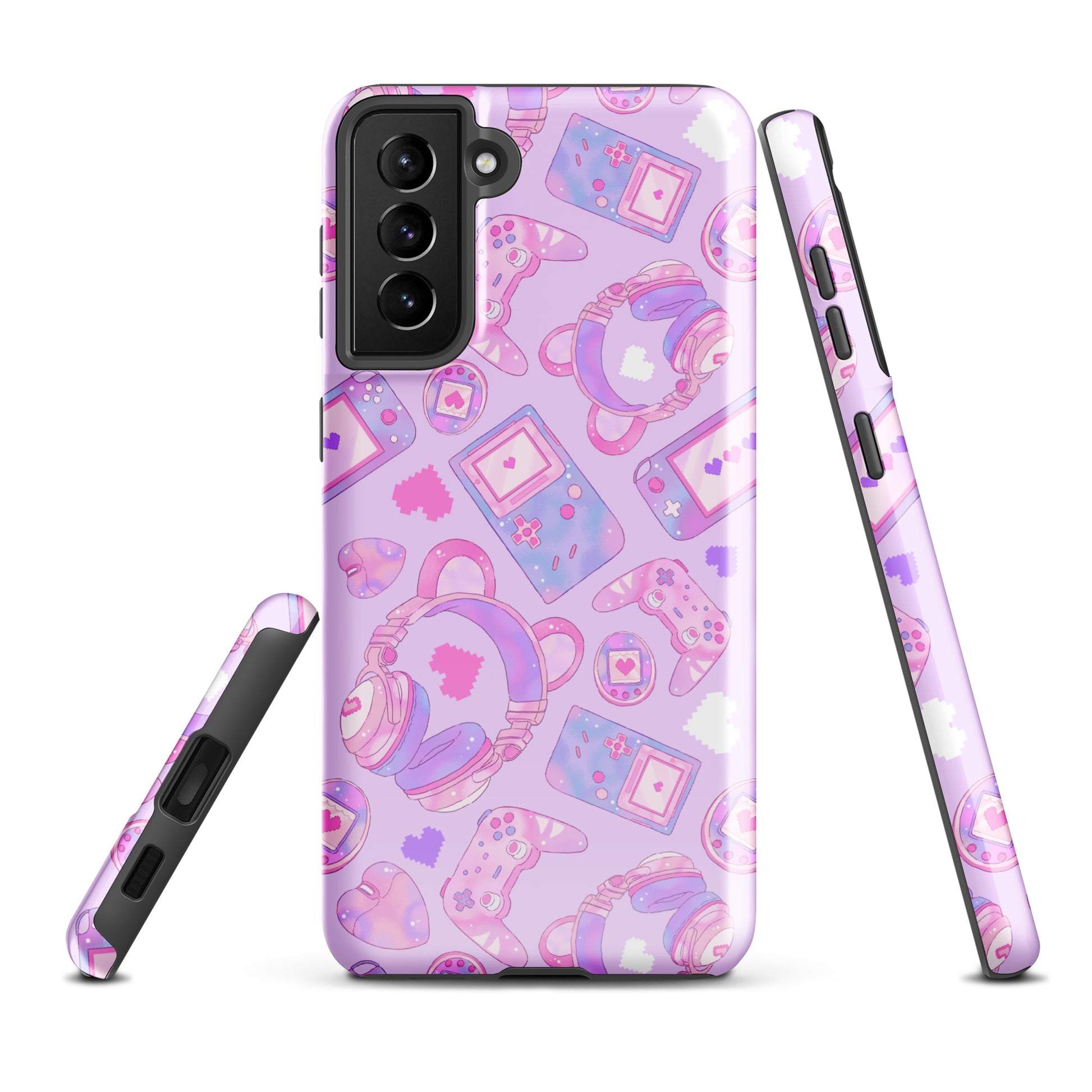 Vibrant Gamer Girl Samsung® Tough Case showcases a playful design, providing durability and style for your phone.