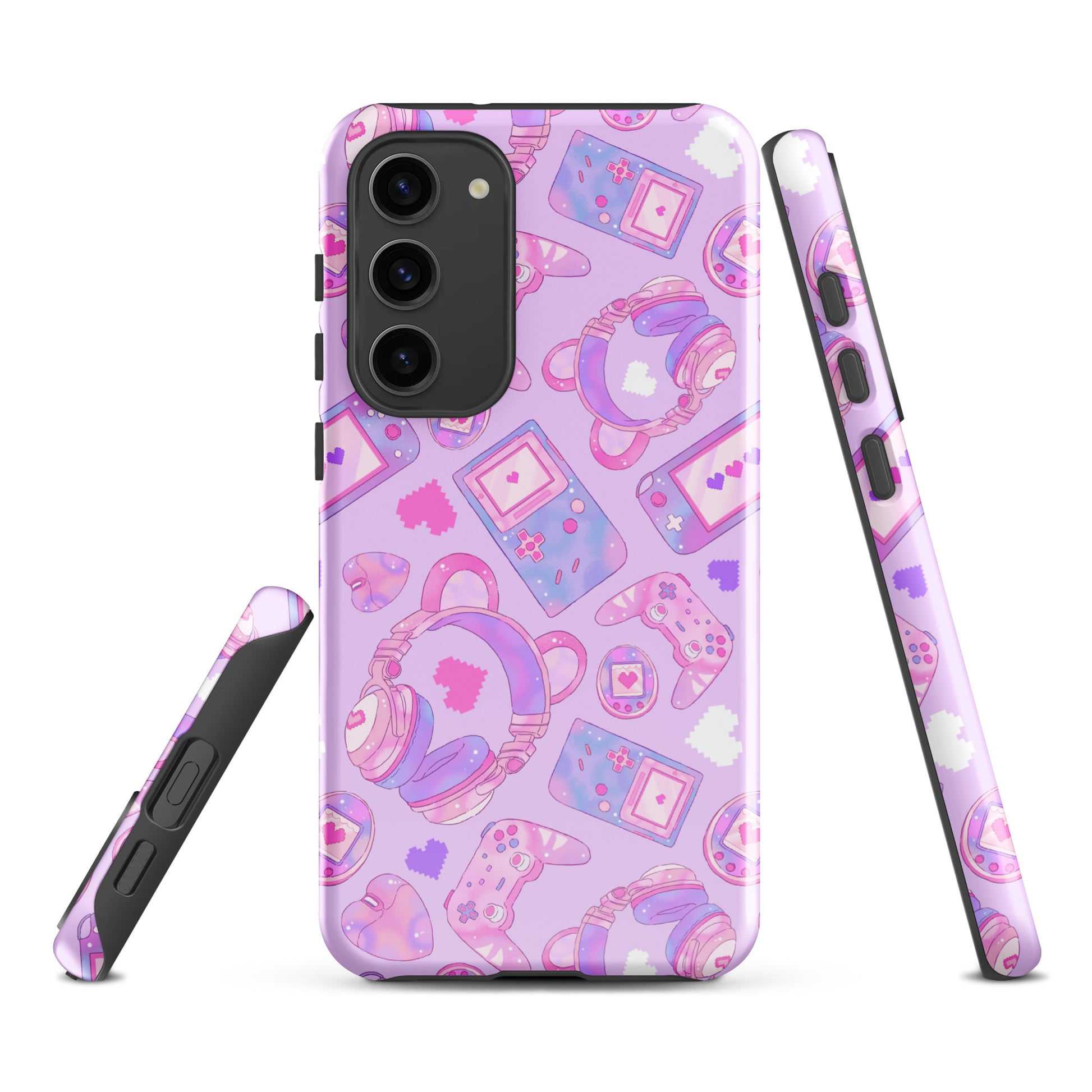 Stylish Gamer Girl Samsung® Tough Case featuring vibrant gaming graphics, providing durability and protection for your phone.