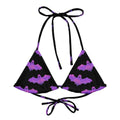 Eco-friendly Aensland Padded String Bikini Top featuring a fun print, perfect for summer styling and beachwear.