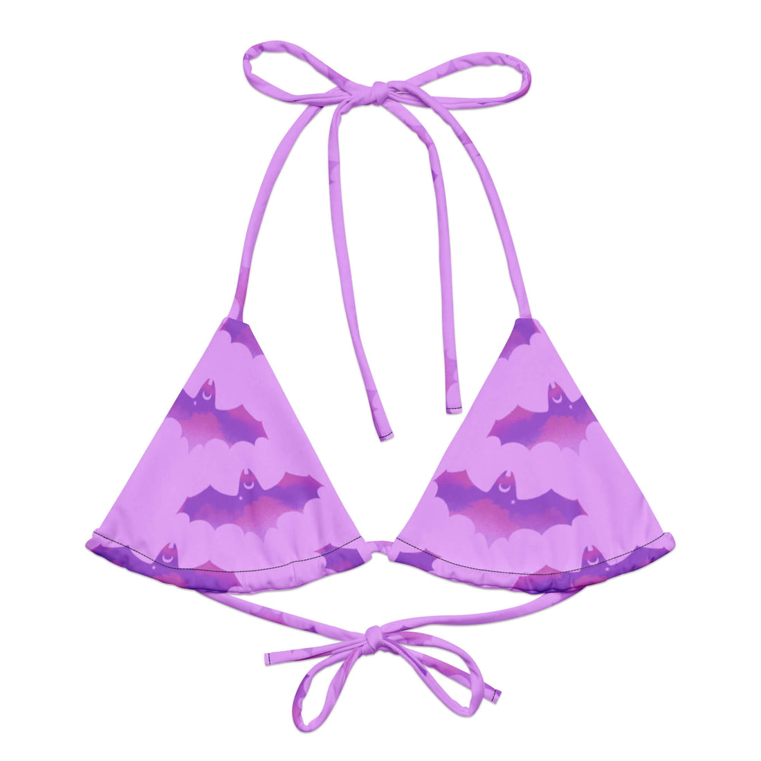 Aensland Padded String Bikini Top features eco-friendly design with stylish straps, perfect for summer fun.