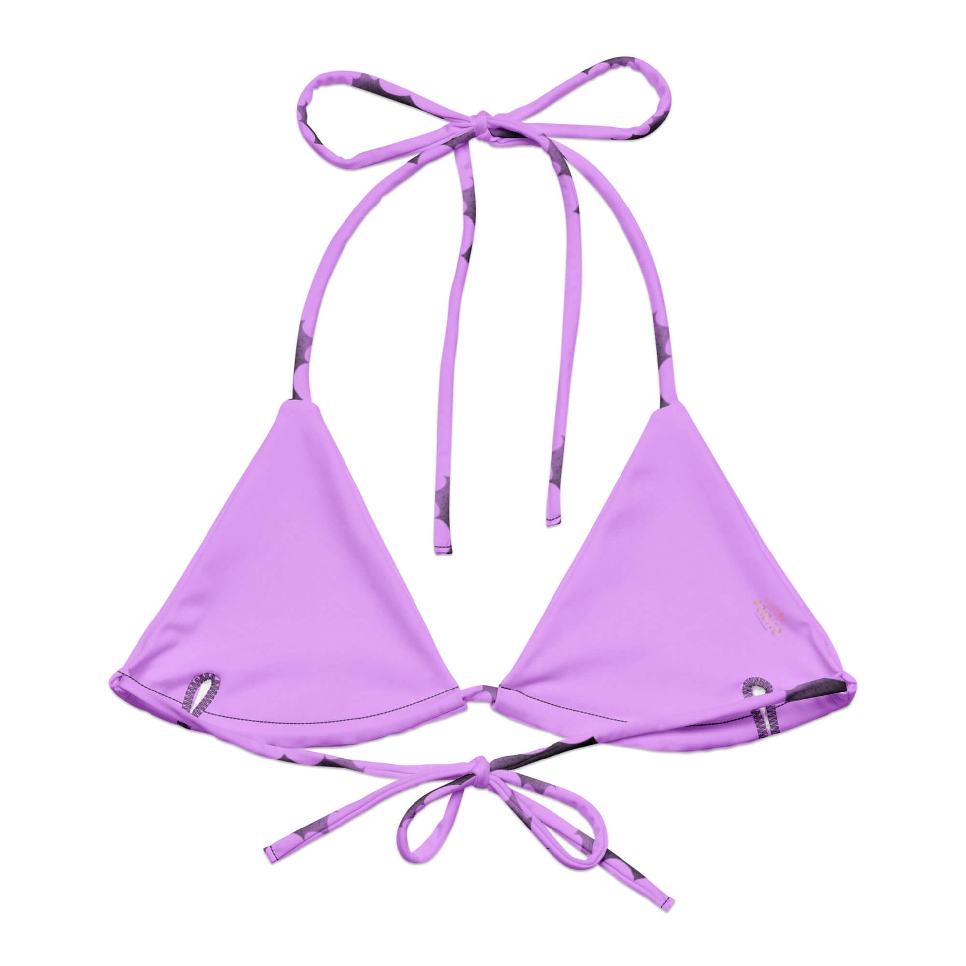 Aensland Padded String Bikini Top features eco-friendly materials and stylish design, perfect for summer beach days.