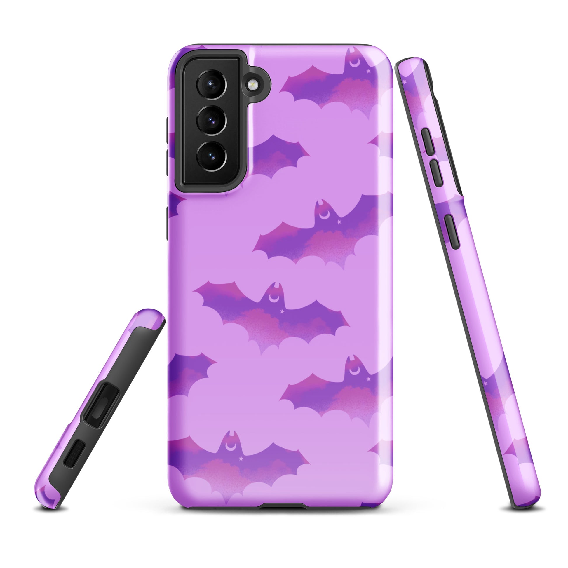 Stylish Aensland Samsung® Tough Case featuring bats, designed for impact resistance and optimal phone protection.