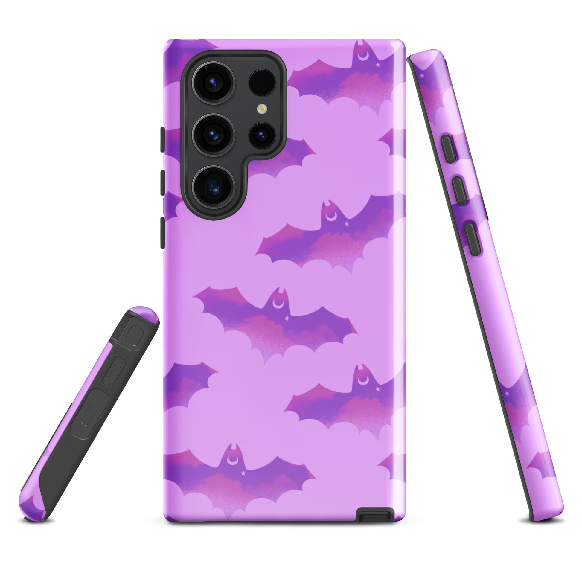 Stylish Aensland Samsung® Tough Case featuring a bat design, ensuring protection and durability for your phone.