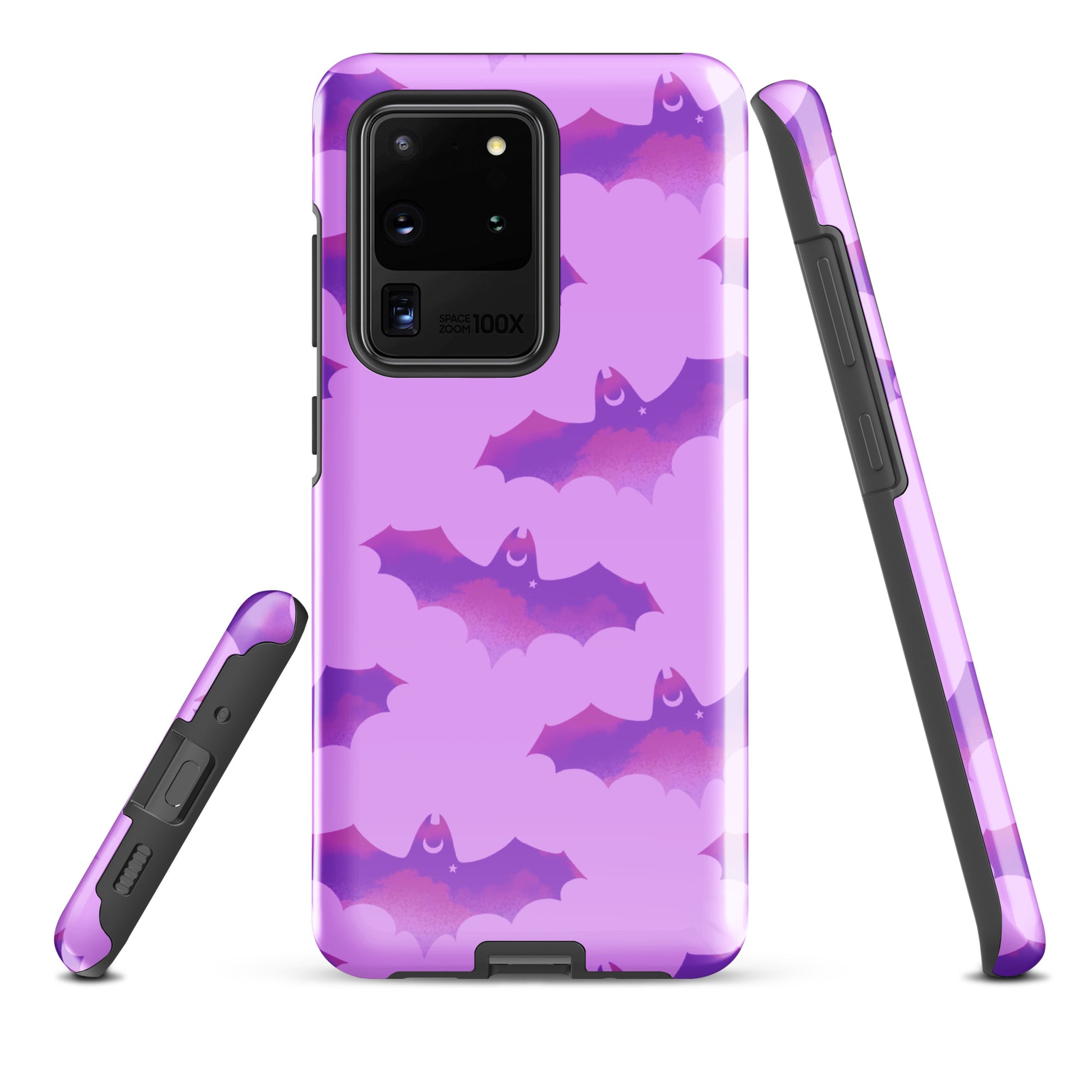 Stylish Aensland Samsung® Tough Case features a durable design with bat graphics, protecting your phone in style.