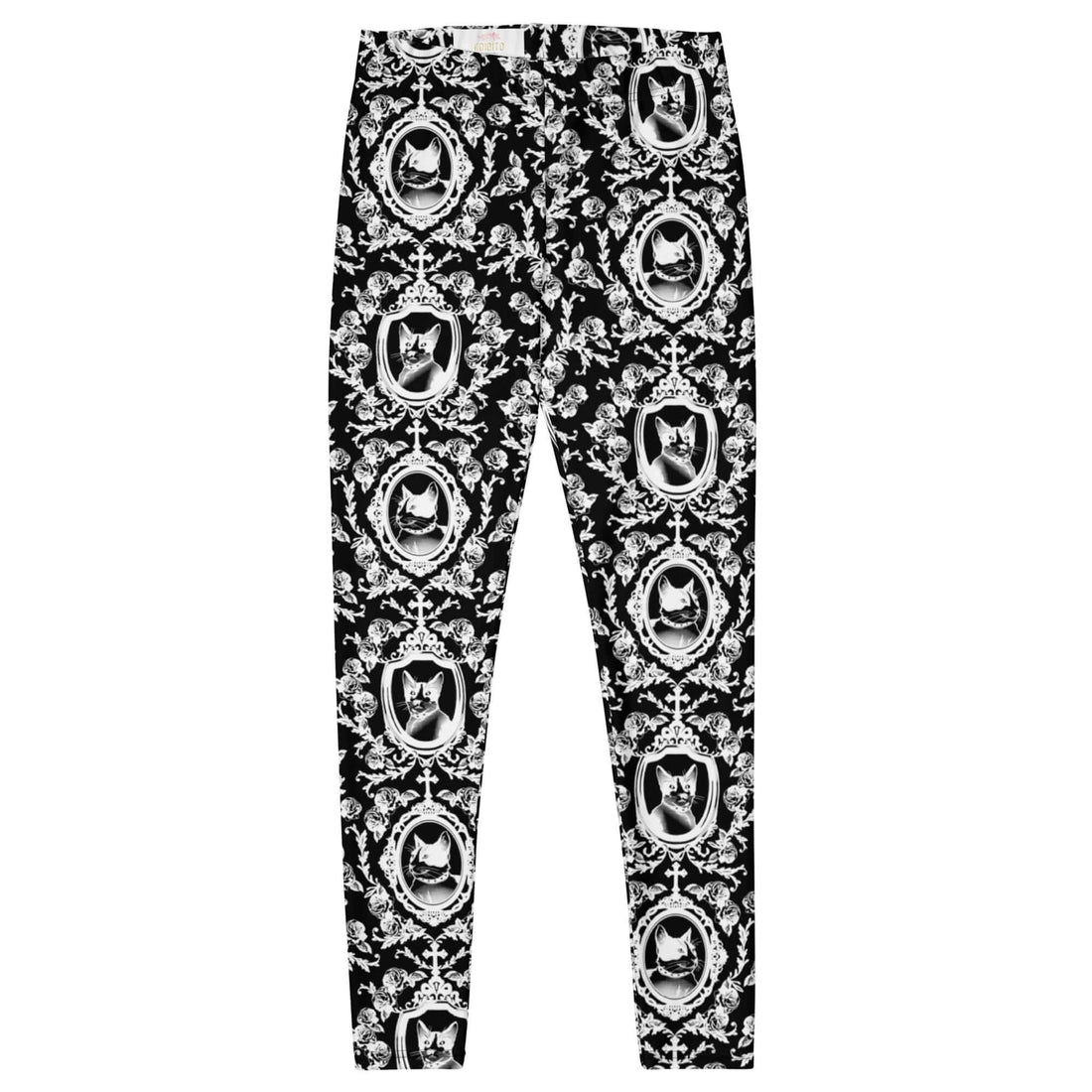 Stylish Queen's Beloved Kitty Leggings feature a regal cat design, perfect for comfort and flair.