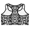 Stylish Queen's Beloved Kitty Sports bra features a unique cat design, perfect for workouts at your favorite gym.