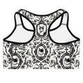 Stylish Queen's Beloved Kitty Sports bra features a unique cat design, perfect for gym workouts and staying fashionable.