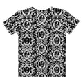 Elevate your style with the Queen's Beloved Bunny T-shirt, featuring elegant black-and-white motifs.