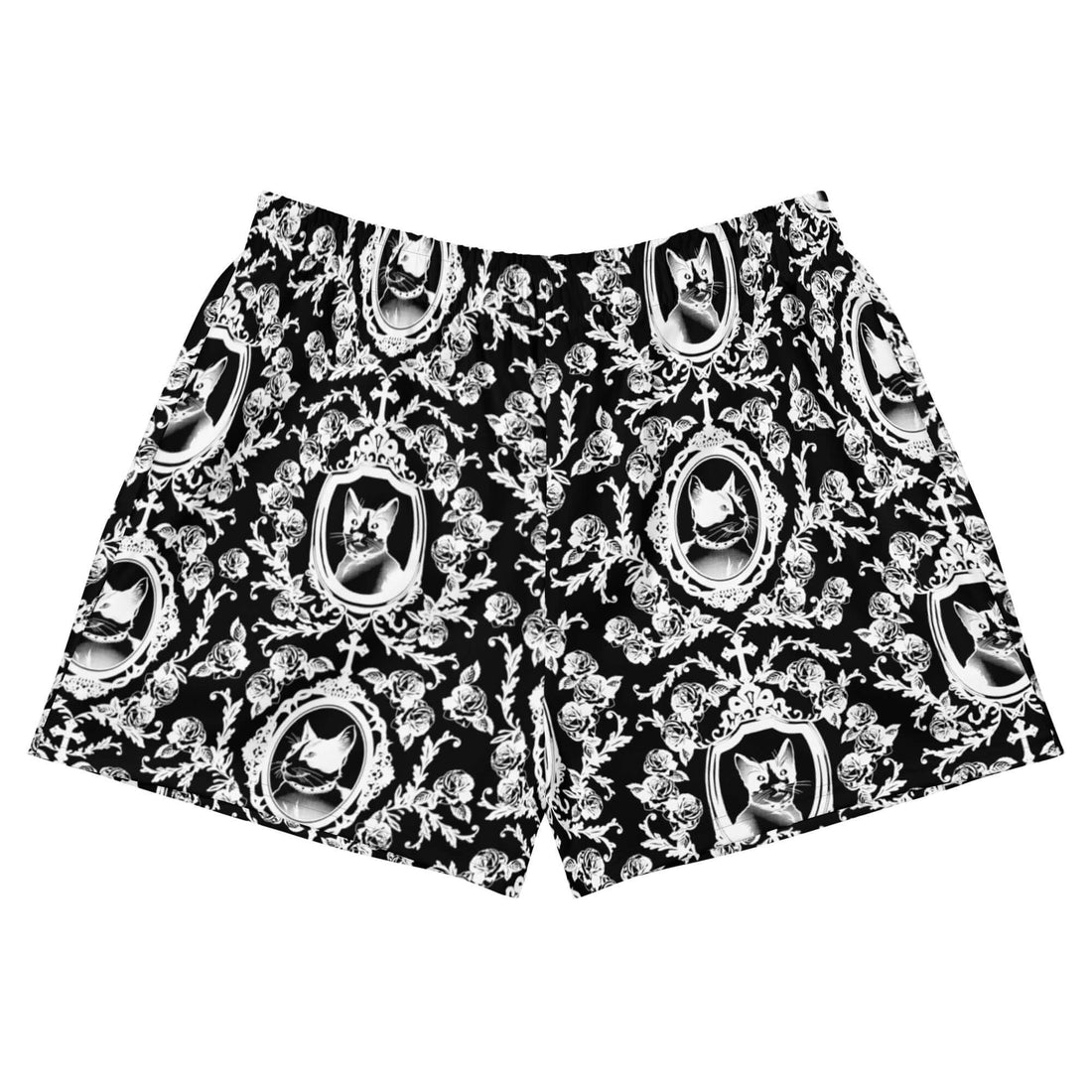 Stay stylish and comfy in Queen's Beloved Kitty Athletic Short Shorts, perfect for lounging or active days.