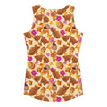 Stylish Momiji Tank Top with vibrant patterns, perfect for fall outfits. Order one size down for a snug fit!