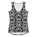 Stylish Queen's Beloved Bunny Tank Top features a regal black and white bunny print, perfect for year-round casual wear.