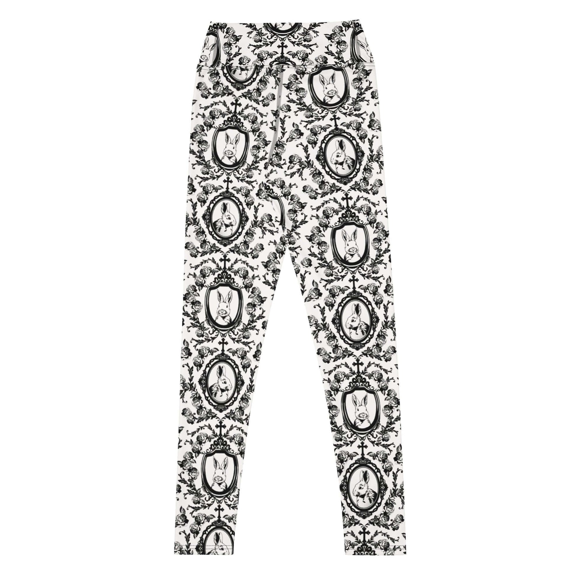 Elevate your style with High-waisted Queen's Beloved Bunny Leggings, featuring a chic bunny print and ultimate comfort.