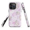 Stylish Anniversary iPhone® Tough Case featuring floral design, ensuring your phone stays safe and fashionable year-round.