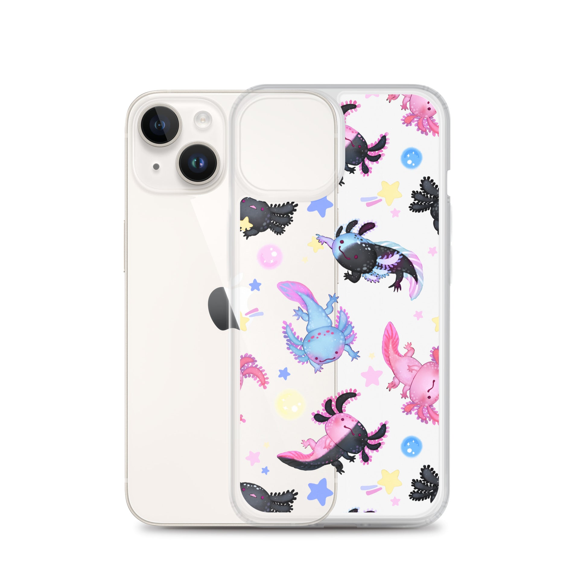 Sleek Axolotl iPhone® Clear Case offers durable protection with a flexible design for easy use and access to ports.